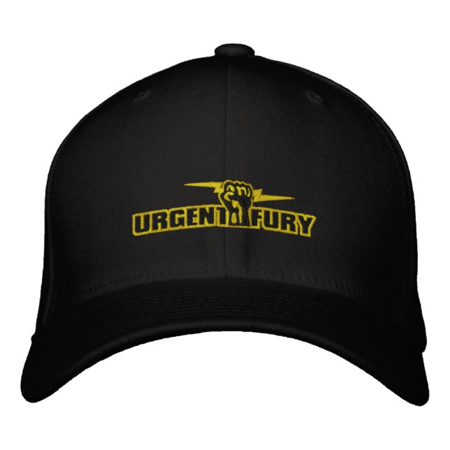 Brodée Casquette brodé de fureur urgent (Devant)