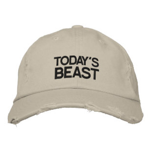 Brodée Casquette brodé de la bête d'aujourd'hui