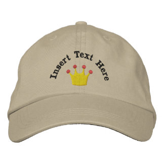 Brodée Casquette Brodé de la Couronne de rois