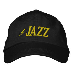 Brodée Casquette brodé de la musique de jazz