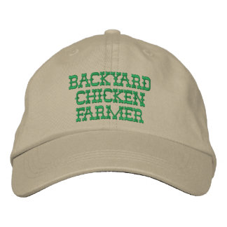 Brodée Casquette brodé de l'éleveur de poulets de jardin
