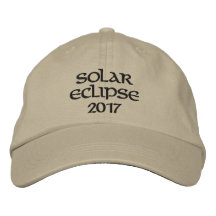 Casquette brodé d'éclipse solaire