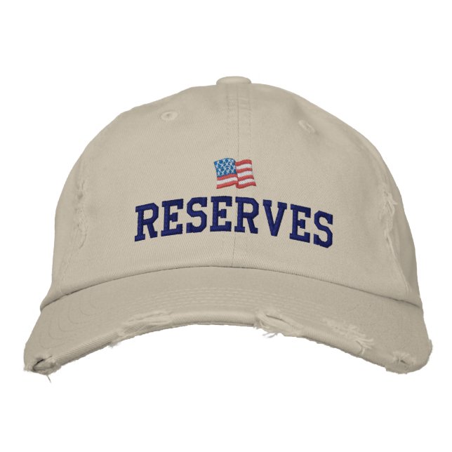 Brodée CASQUETTE brodé des réserves américaines (Devant)
