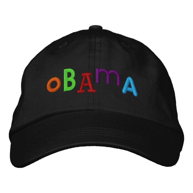 Brodée CASQUETTE brodé d'OBAMA (Devant)