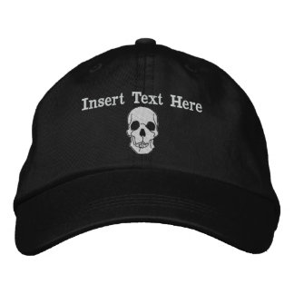 Brodée Casquette brodé du crâne