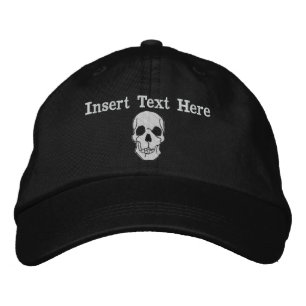 Brodée Casquette brodé du crâne