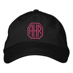 Brodée Casquette brodé Monogrammé moderne