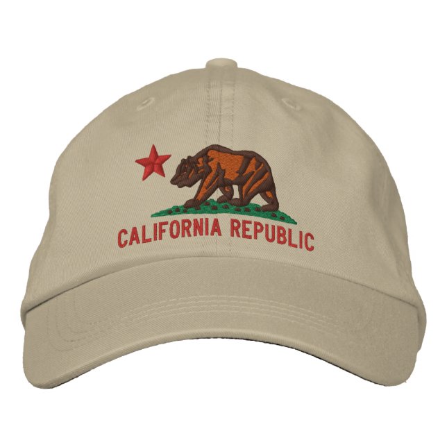Brodée Casquette brodé par drapeau d'état de RÉPUBLIQUE (Devant)
