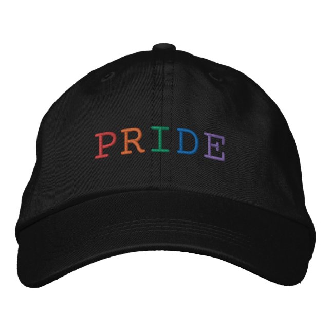 Brodée Casquette brodé par mot de fierté (Devant)