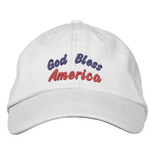 Brodée Casquette brodé personnalisé - Dieu béni l'Amériqu