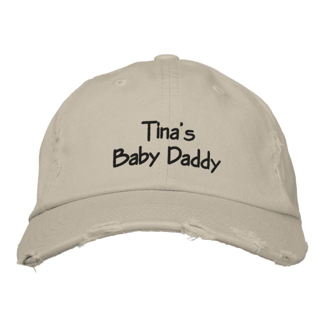 Brodée Casquette brodé personnalisé papa bébé (Devant)