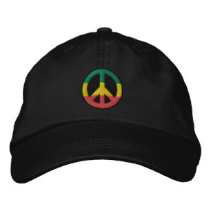 Brodée Casquette brodé Rasta Peace