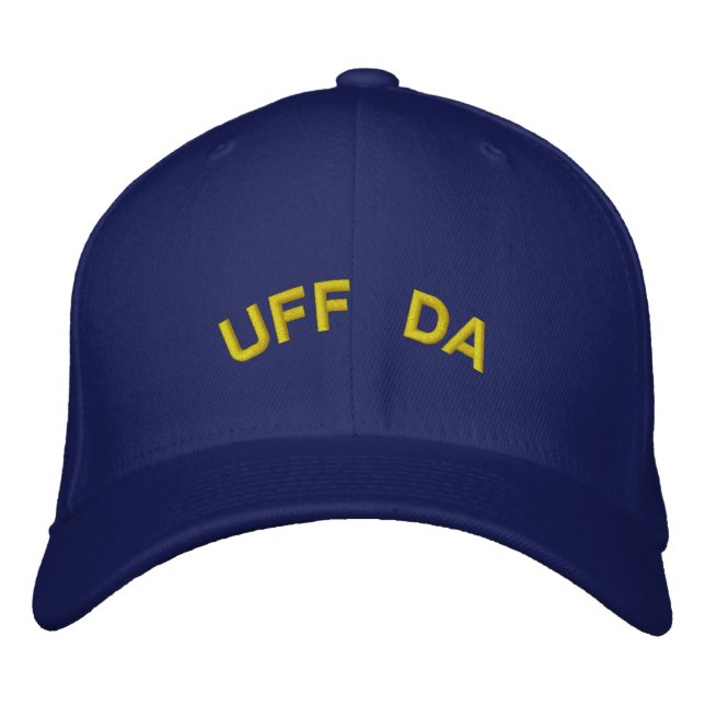 Brodée Casquette Brodé Uff Da (Devant)