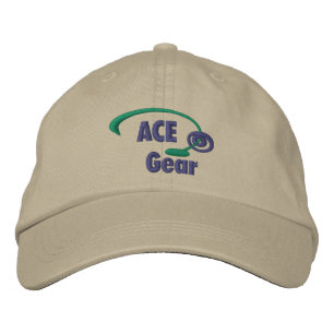 Brodée Casquette brodé vert et bleu