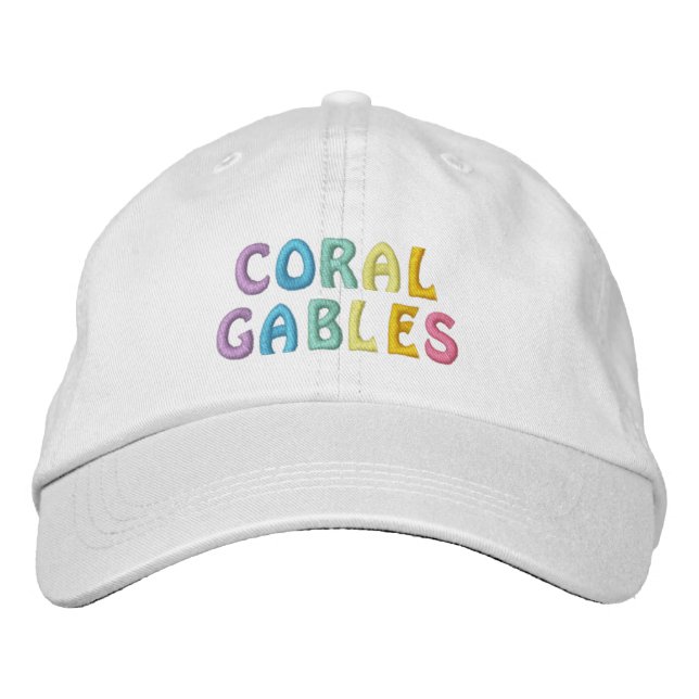 BRODÉE CASQUETTE CORAL GABLES (Devant)