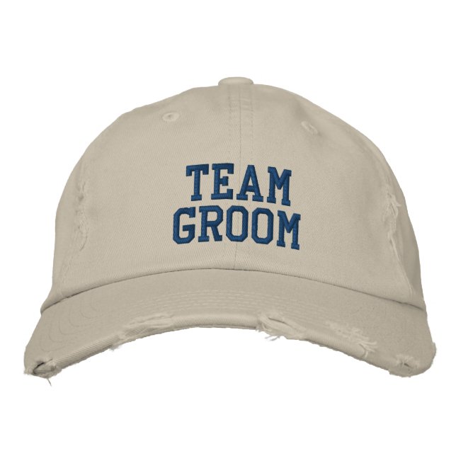 Brodée Casquette de balle brodé Team Groom (Devant)