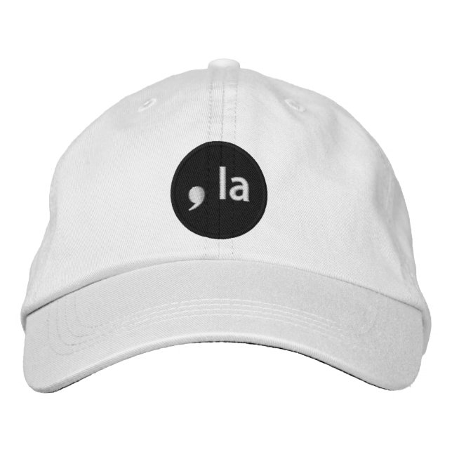 Brodée Casquette de baseball blanche avec, logo de La (Devant)