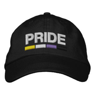 Brodée Casquette de baseball brodé de la Fierté non binai