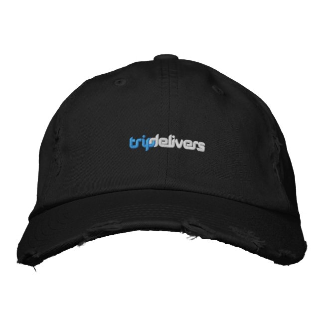 Brodée Casquette de baseball Casquette noir brodé (Devant)