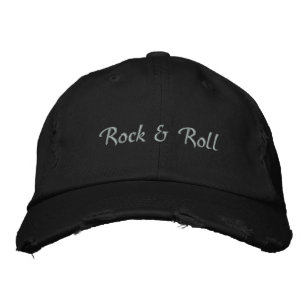 Brodée Casquette de baseball de rock & Roll brodé texte c