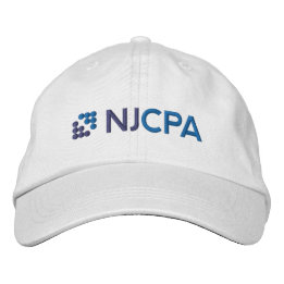 Brodée Casquette de baseball NJCPA - Blanc