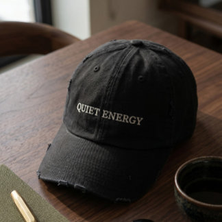 Brodée Casquette de baseball noire en détresse Quiet Ener