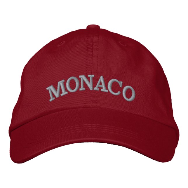 Brodée Casquette de baseball personnalisé Monaco (Devant)