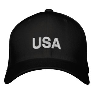 Brodée Casquette de baseball réglable avec broderie USA