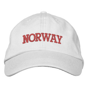 Brodée Casquette de baseball réglable de la Norvège