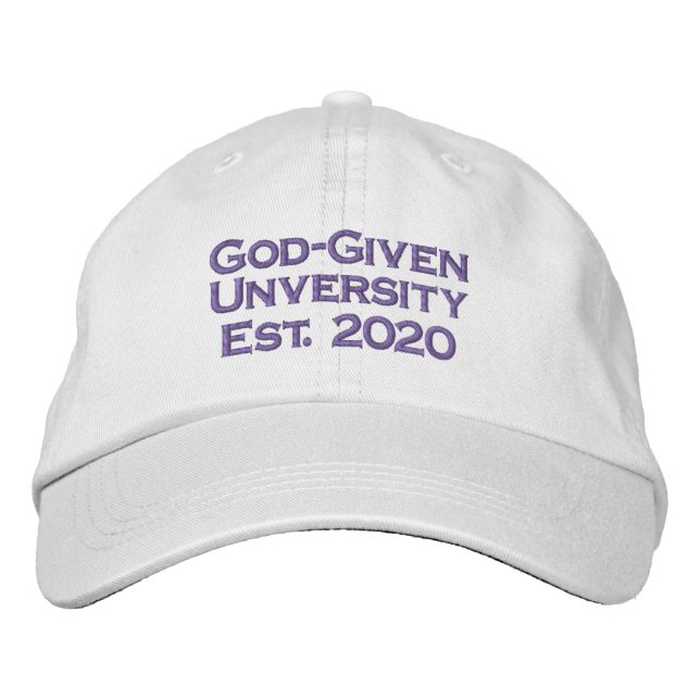 Brodée Casquette de baseball réglable selon Dieu (Devant)