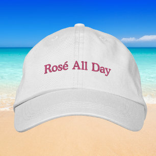 Brodée Casquette de Baseball Rosé Toute la Journée / Vin 