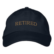 Casquette de baseball texte brodé à la retraite