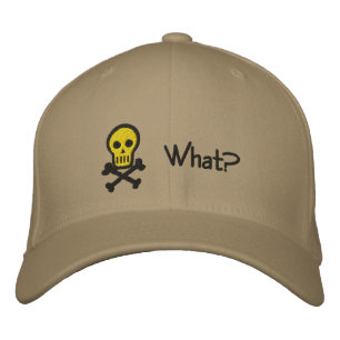 Brodée Casquette de broderie personnalisable Crâne et os 