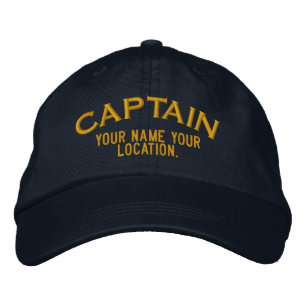 Brodée Casquette de capitaine de mer personnalisé