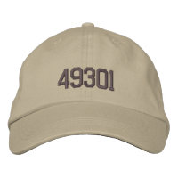 Casquette de code postal brodé personnalisé