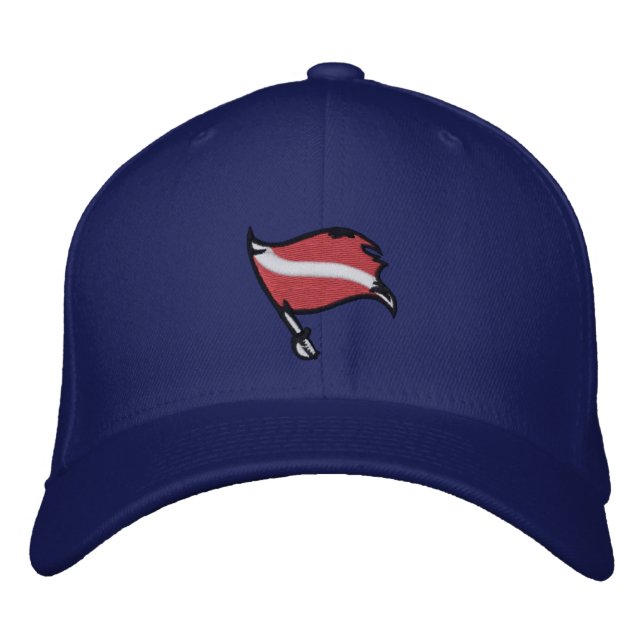 Brodée Casquette de drapeau de plongée pirate 2.0 (Devant)