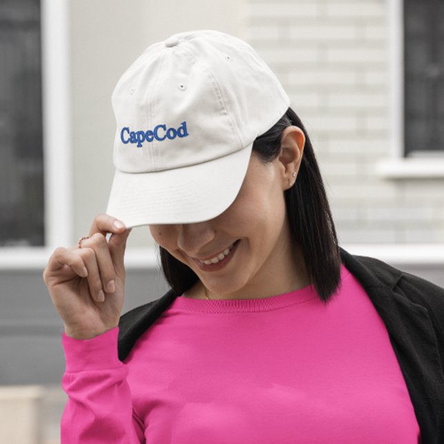 Brodée Casquette de golf brodé Cape Cod - Texte personnal (Créateur téléchargé)