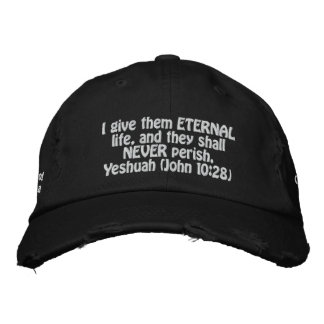 Brodée Casquette de la vie éternelle (lettres blanches su