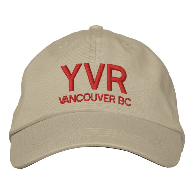Brodée Casquette de l'aéroport international de Vancouver (Devant)