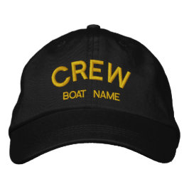 Brodée Casquette de l'ÉQUIPAGE et du NOM DU BATEAU