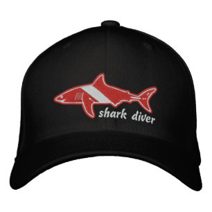 Brodée Casquette de l'indicateur Plongée requin