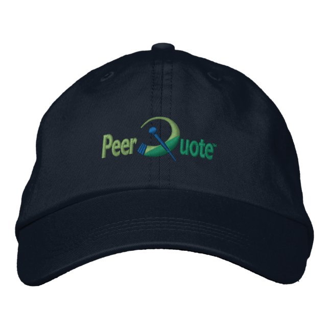 Brodée Casquette de logo de PeerQuote (Devant)