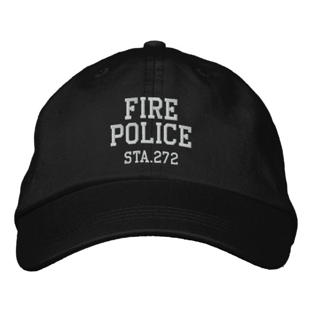 Brodée casquette de police des incendies (Devant)