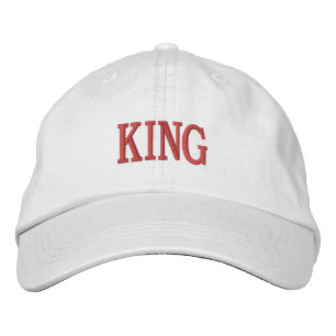 Brodée Casquette de qualité avec texte personnalisé KING 