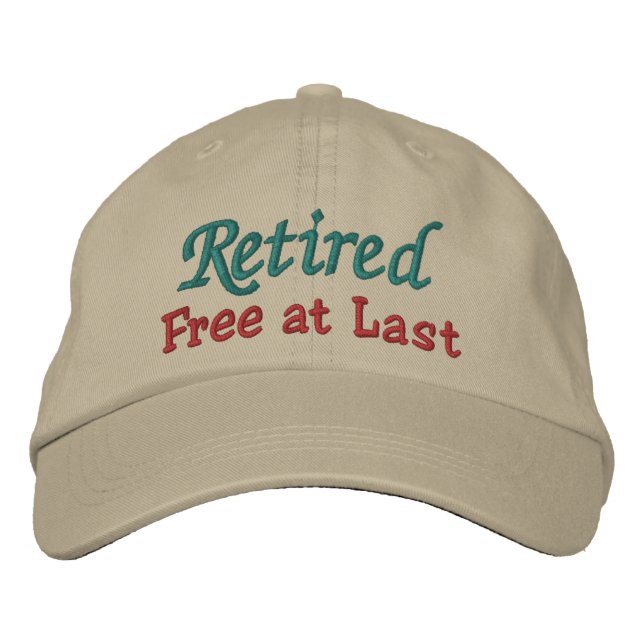 Brodée Casquette de retraite par SRF - Gratuit à Dernier! (Devant)