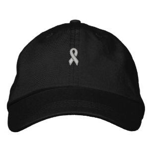 Brodée Casquette de ruban blanc par SRF