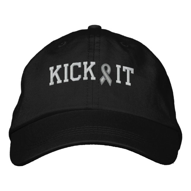 Brodée Casquette de sensibilisation au cancer par SRF (Devant)