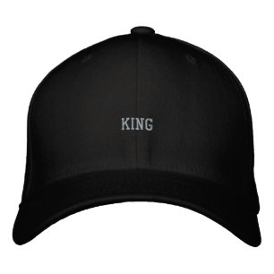 Brodée Casquette de style polyvalent noir King Custom - C