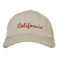 Casquette de texte brut en Californie