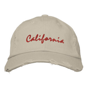 Brodée Casquette de texte brut en Californie